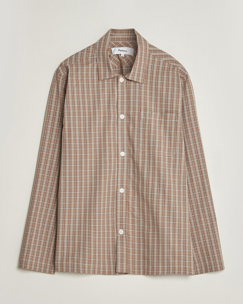 Palmes Fault Shirt Brown Check – Brown