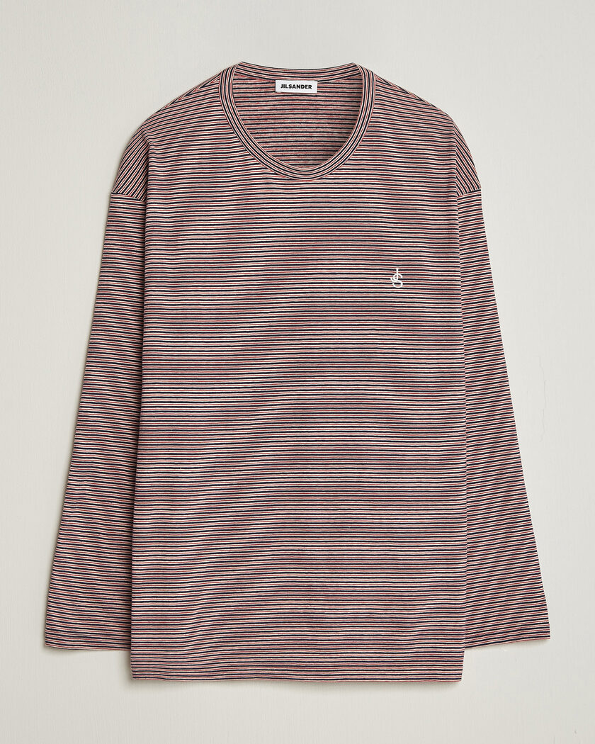 Jil Sander Long Sleeve Striped T-Shirt Red – Red