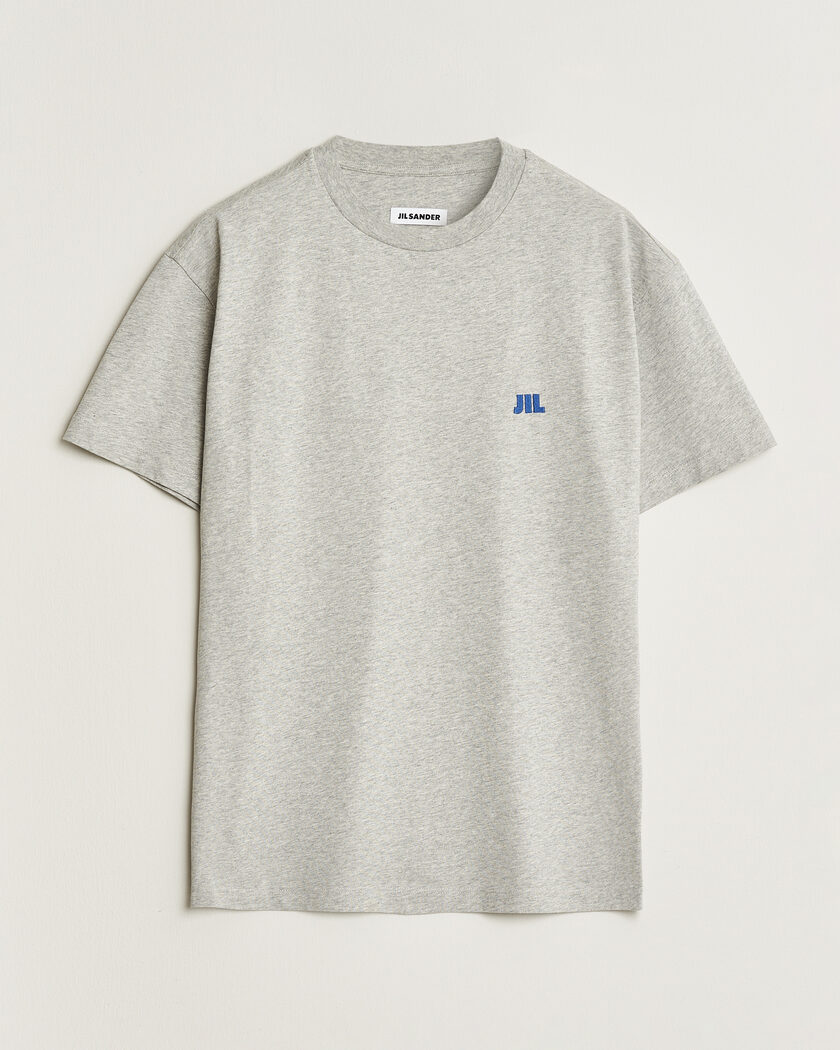 Jil Sander Short Sleeve Jil Logo T-Shirt Light Grey – Grey