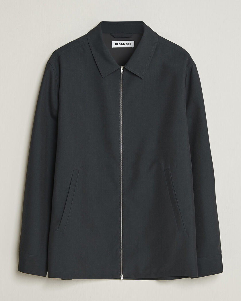 Jil Sander Zip Shirt Jacket Charcoal – Grey