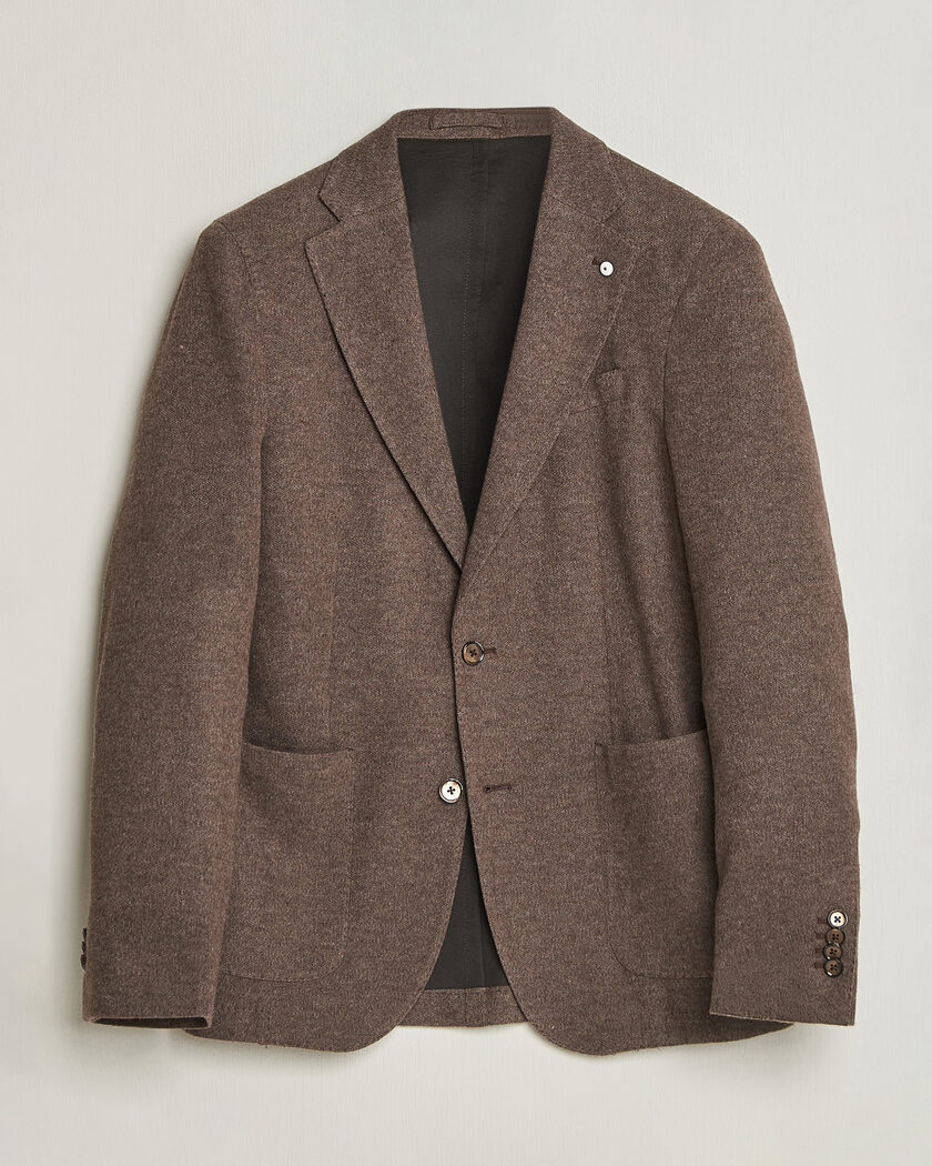L.B.M. 1911 Jack Knitted Cashmere Mix Blazer Brown – Brown