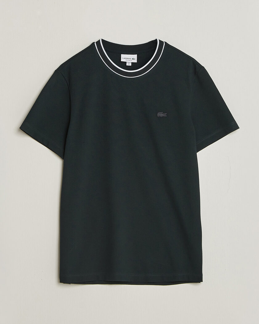 Lacoste Contrast Rib Piqué T-Shirt Dark Varech – Green