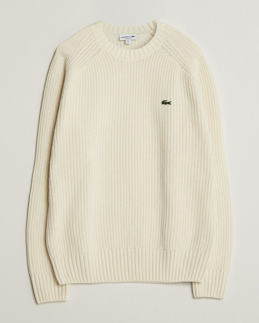Lacoste Heavy Wool Knitted Sweater Lapland – White