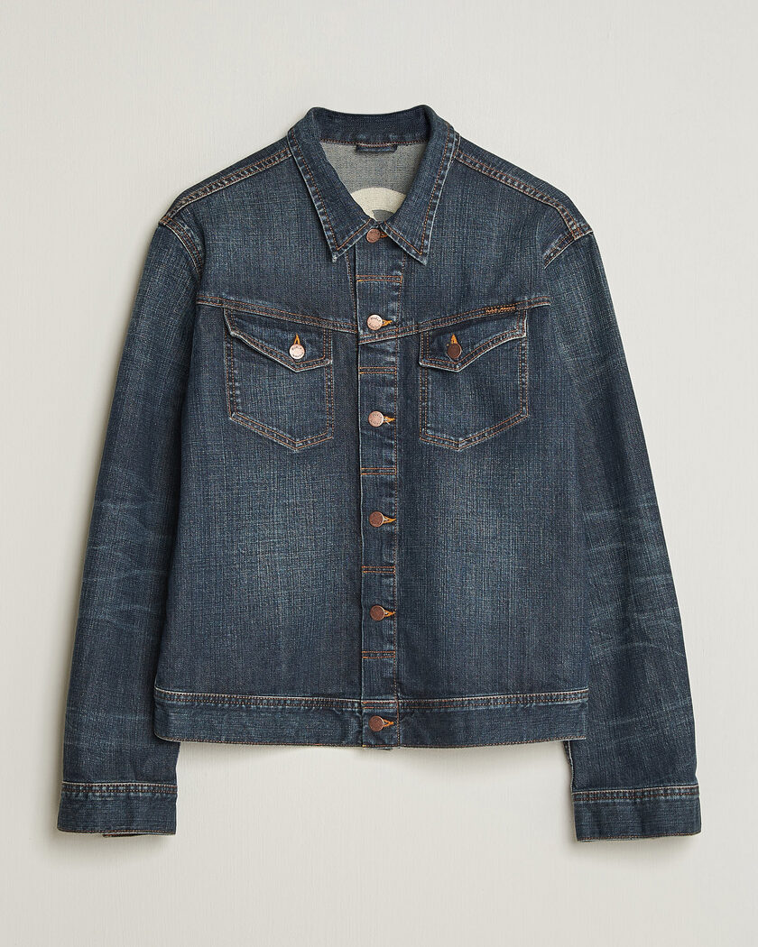 Nudie Jeans Conny Denim Jacket Big Wave Blue – Blue
