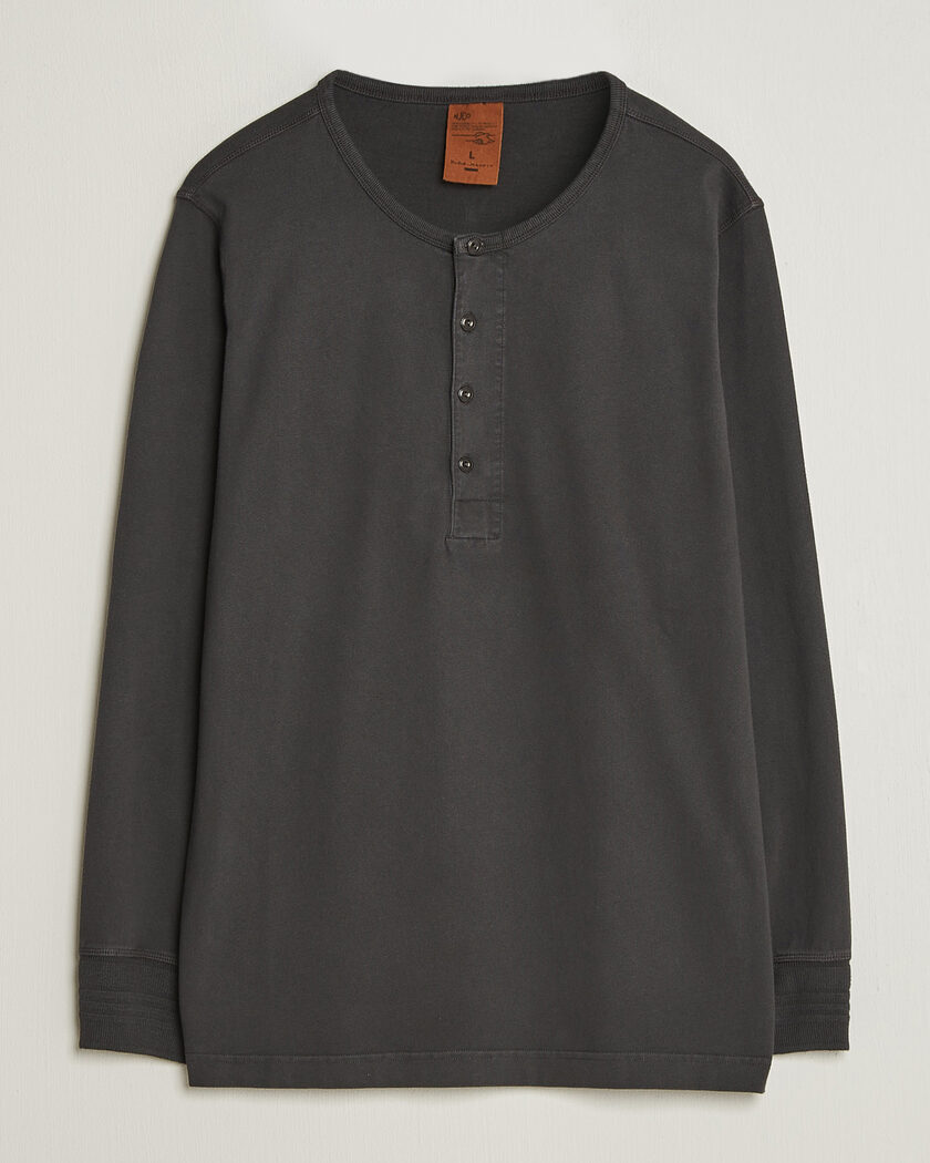 Nudie Jeans Long Sleeved Henley Antracite – Grey