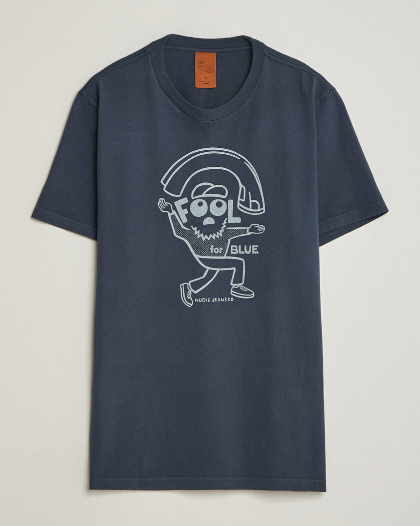 Nudie Jeans Roy Jeanjuggler T-Shirt Dark Blue – Blue