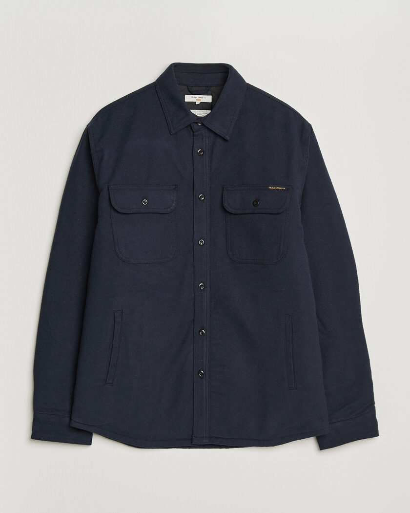 Nudie Jeans Glenn Padded Overshirt Blueberry – Blue