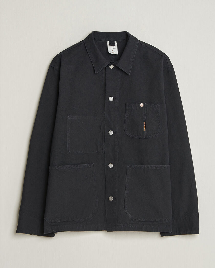 Nudie Jeans Howie Duck Canvas Chore Jacket Black – Black