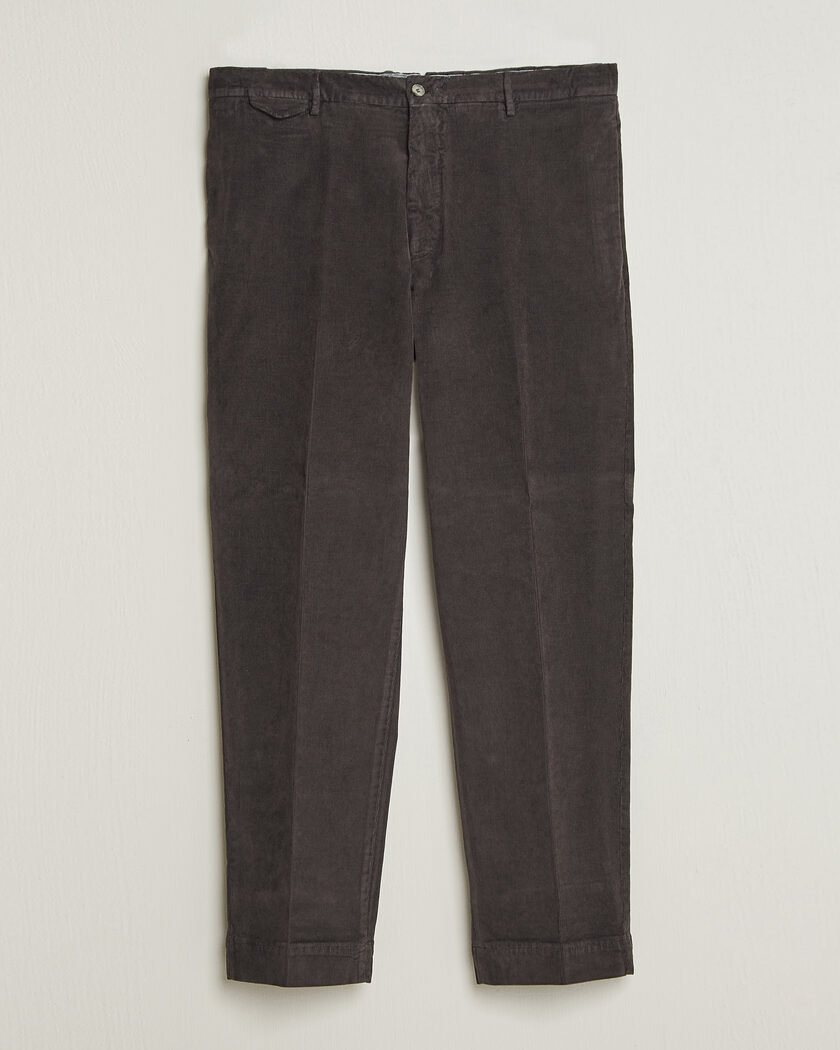 Santaniello Corduroy Trousers Dark Grey – Grey