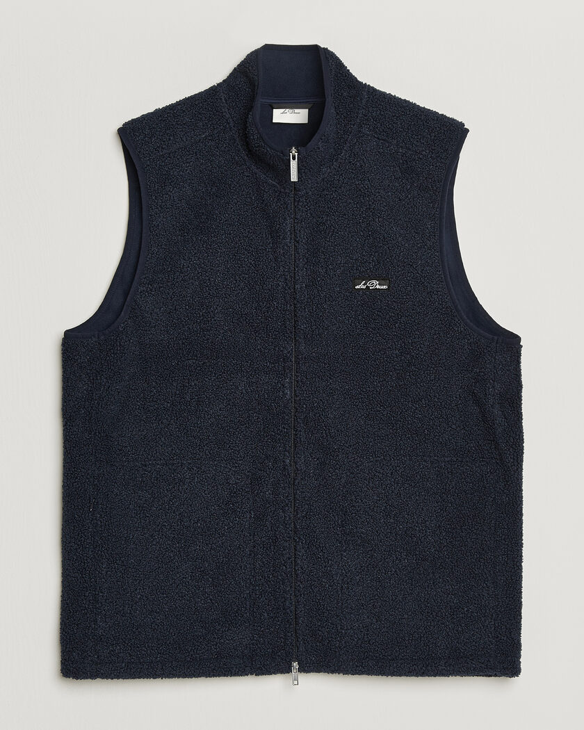LES DEUX Patch Teddy Vest Dark Navy – Blue
