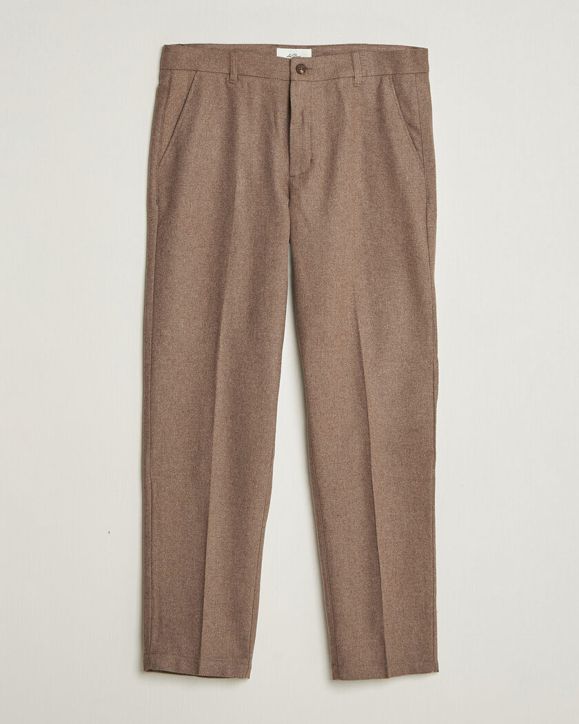 LES DEUX Wool Reg Suit Pants Caribou – Brown