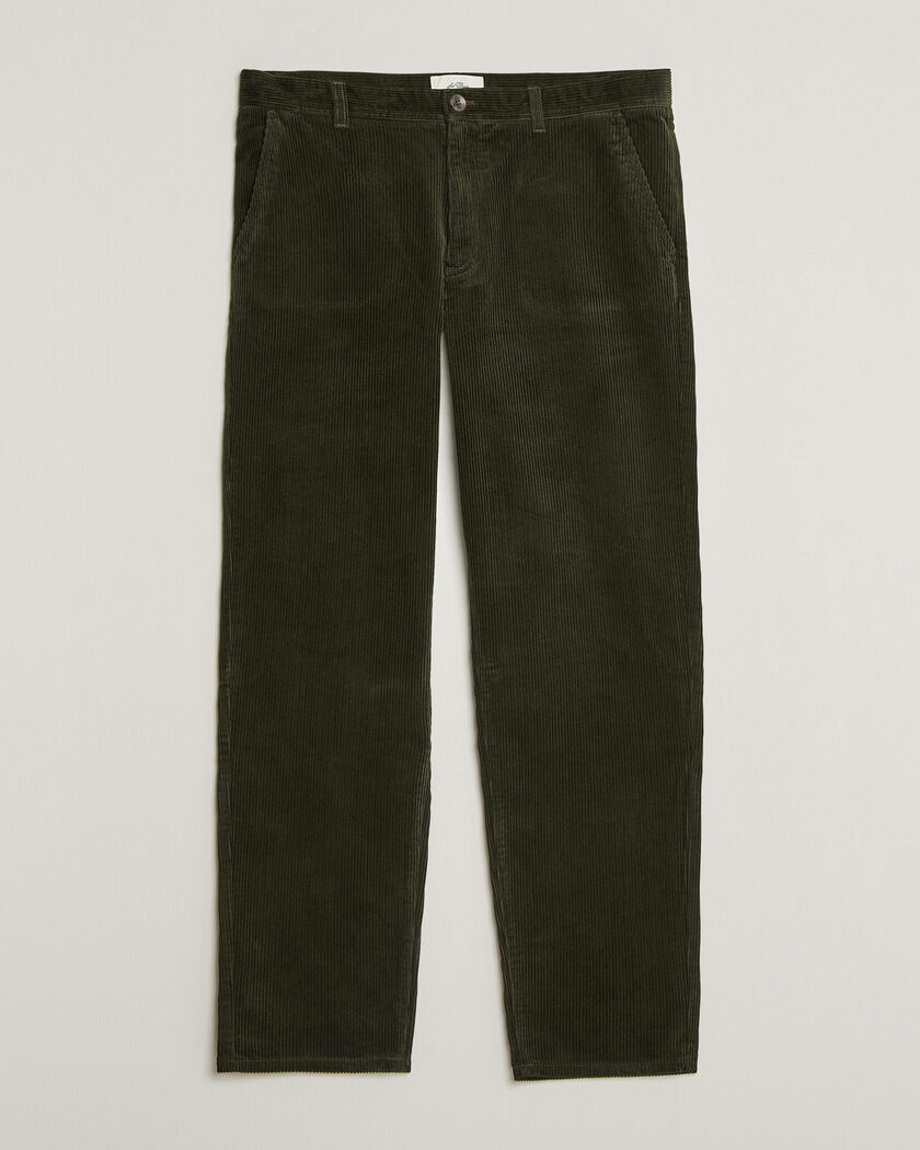 LES DEUX Corduroy Tapered Pants Rosin Green – Green