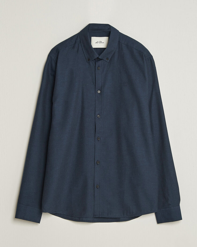 LES DEUX Soft Flannel Shirt Dark Navy – Blue