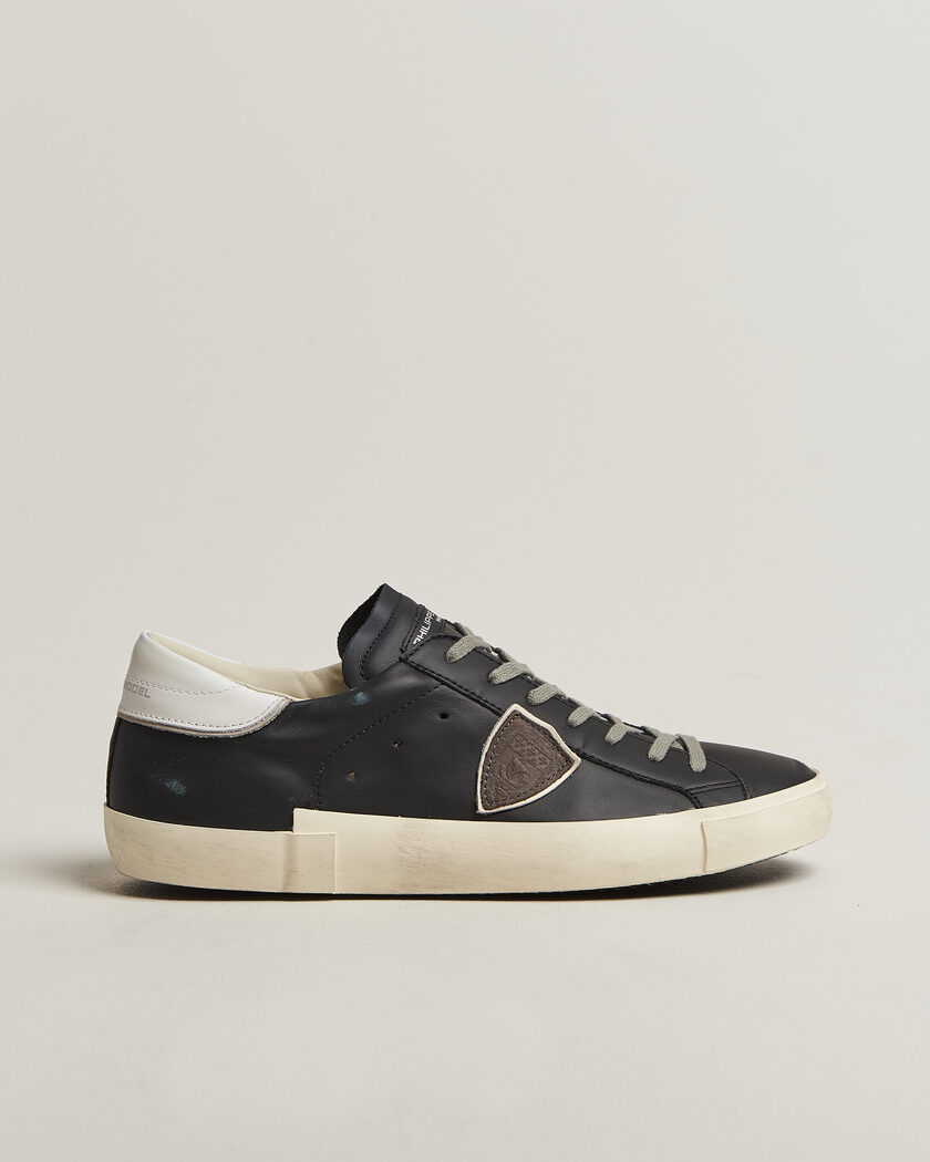 Philippe Model PRSX Low Top Suede Sneaker Black/White – Black