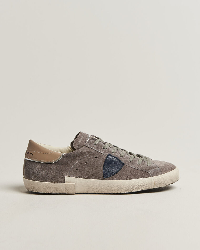 Philippe Model PRSX Low Top Suede Sneaker Grey – Grey
