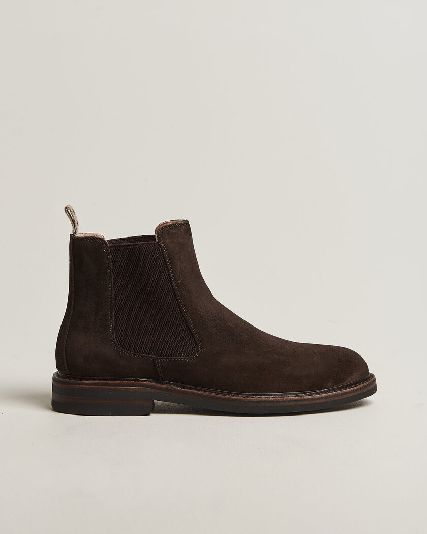 Polo Ralph Lauren Radford Chelsea Boot Black Rough-Out Suede at