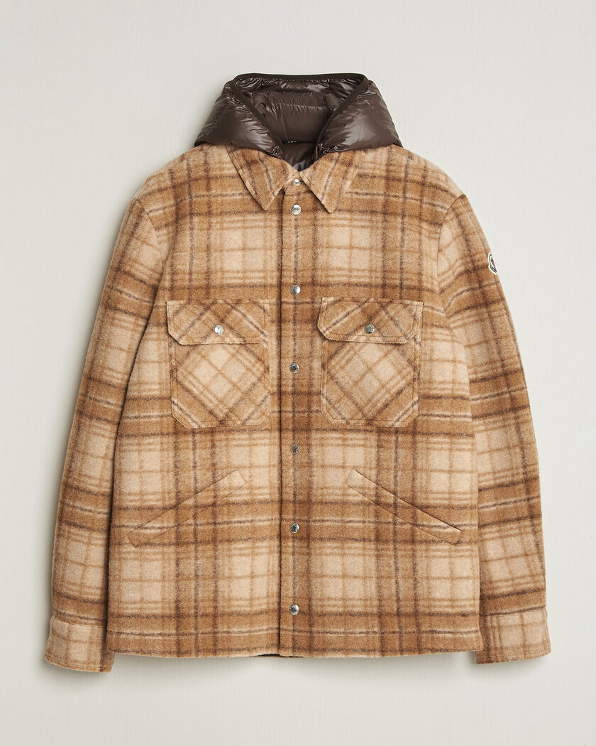 Moncler Nyvalin Shirt Jacket Brown Check – Brown
