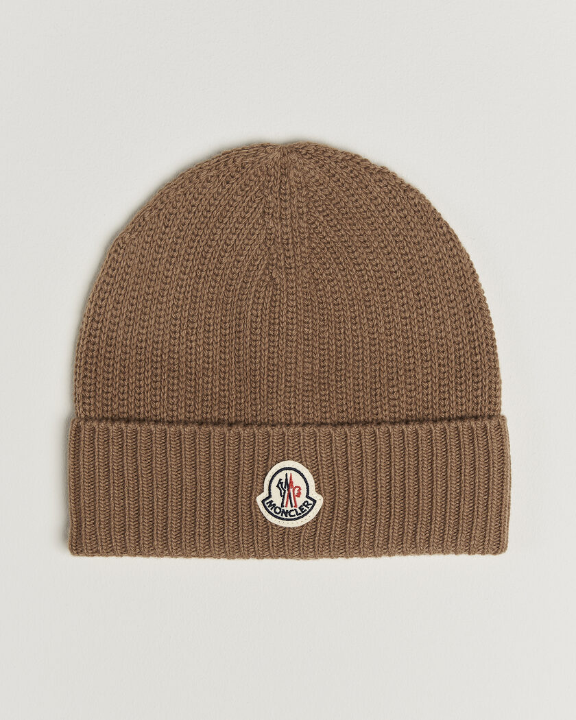 Moncler Rib Wool Beanie Brown – Brown