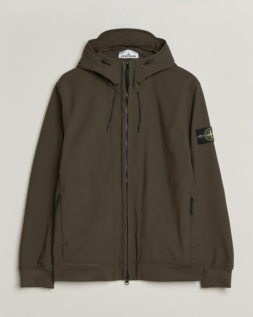  Stone Island Short Hooded Soft Shell Jacket Coal Grey – Grey