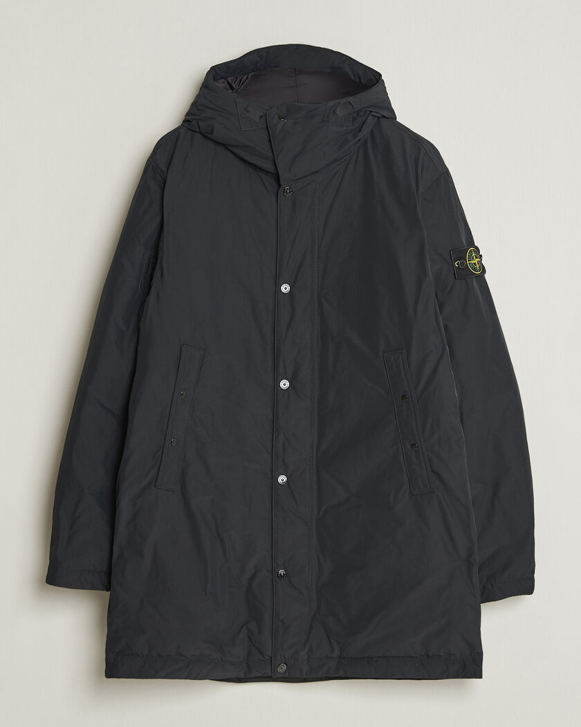 Stone Island Micro Twill Padded Parka Black – Black