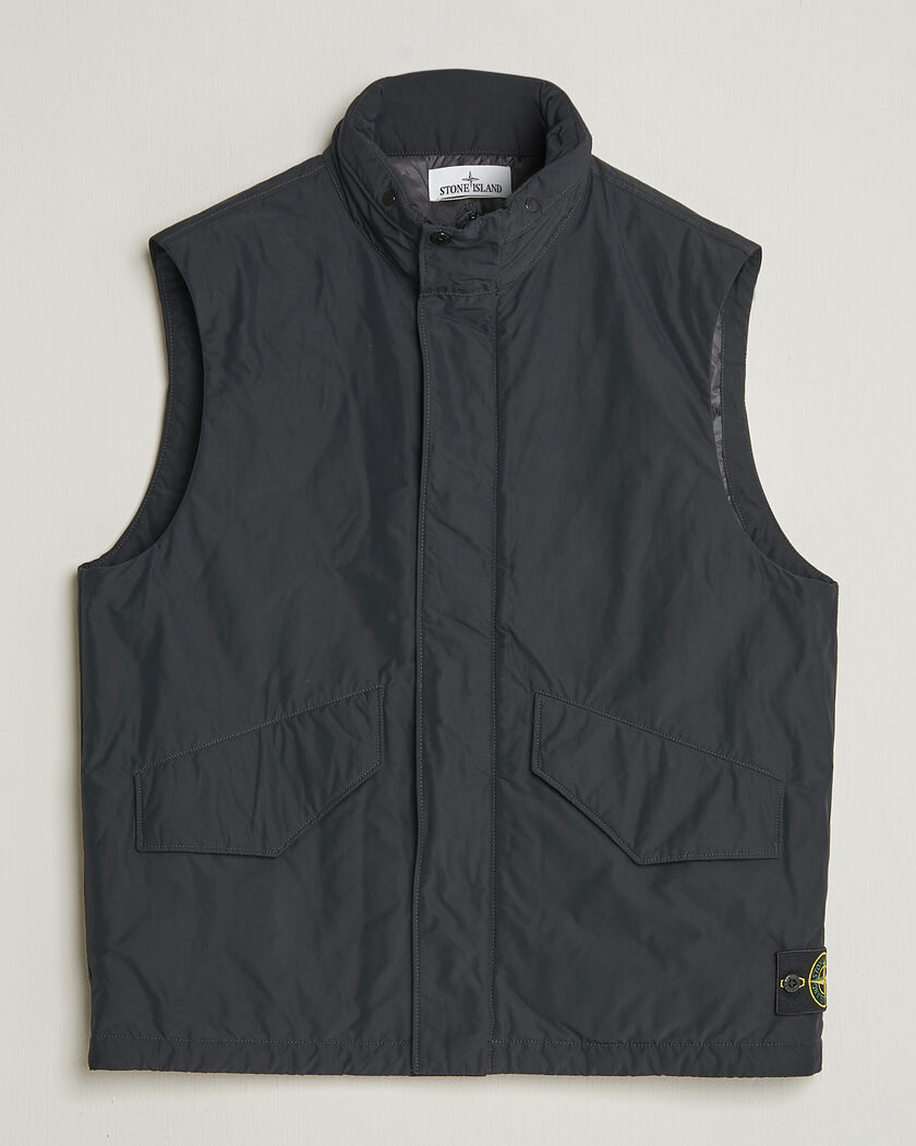 Stone Island Micro Twill Padded Vest Black – Black