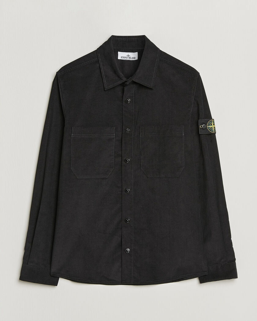 Stone Island Micro Cord Overshirt Black – Black