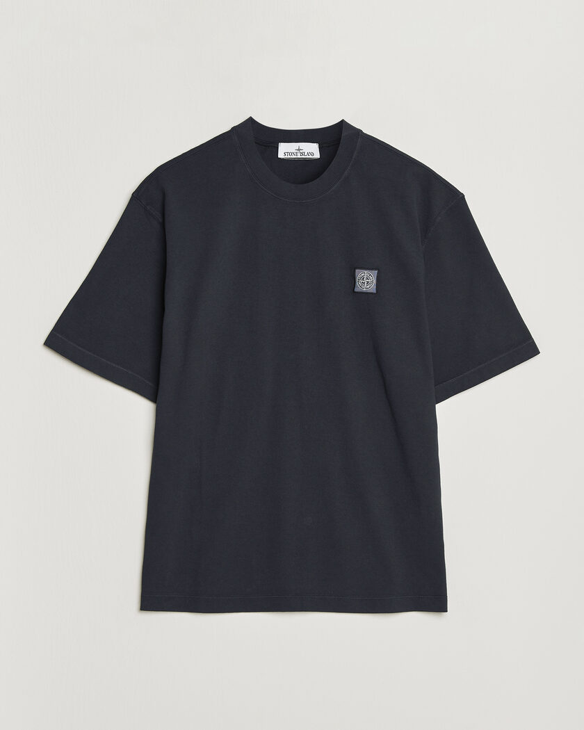  Stone Island Combed Organic Cotton T-Shirt Navy Blue – Blue