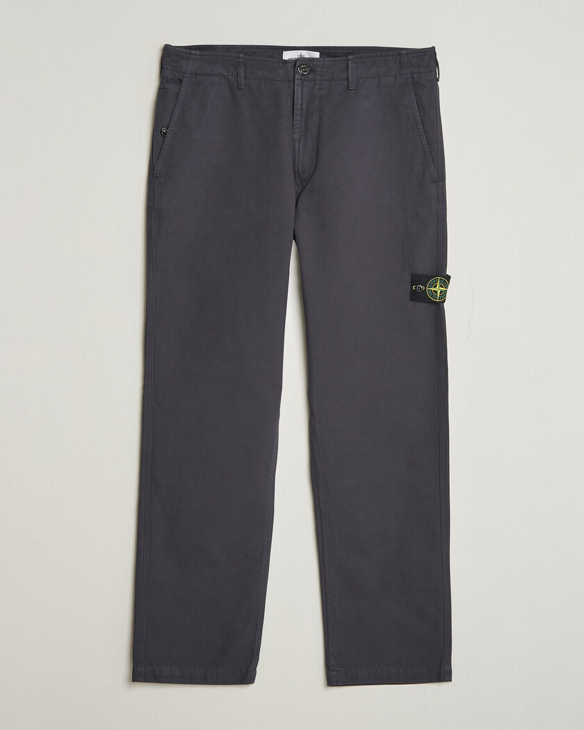 Stone Island Dense Cotton Twill Pants Blue Navy – Blue