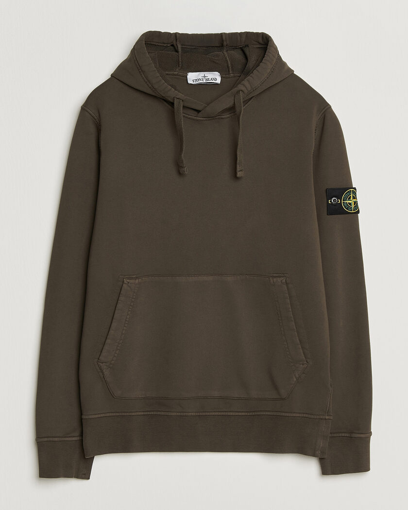 Stone Island Garment Dyed Fleece Hood Coal Grey – Grey