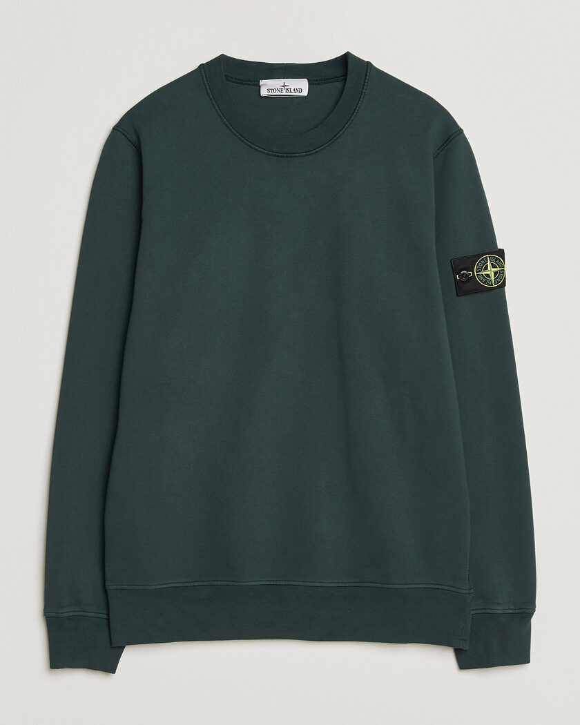  Stone Island Garment Dyed Fleece Sweatshirt Dark Green – Green