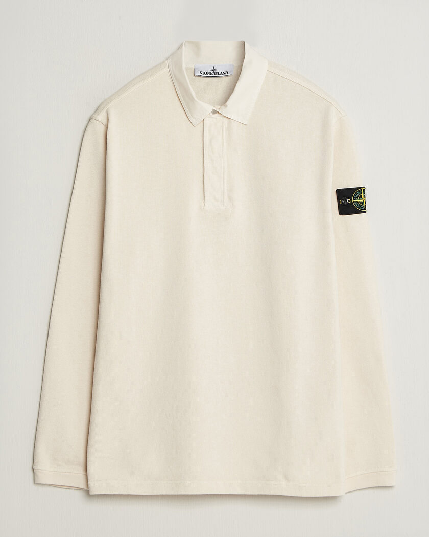 Stone Island Heavy Cotton Jersey Polo Ivory – White