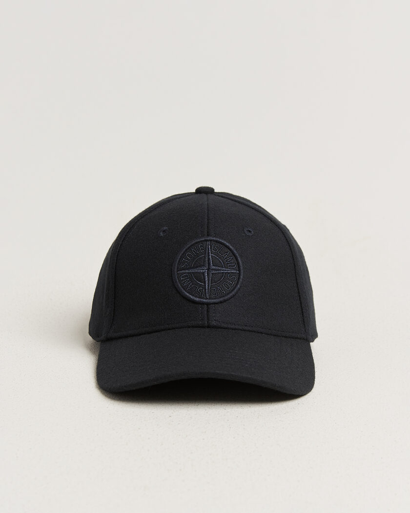 Stone Island Wool/Nylon Flannel Cap Navy Blue – Blue
