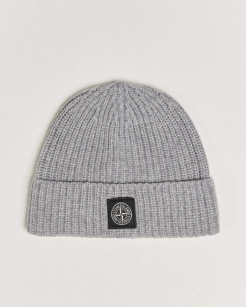 Stone Island Geelong Wool Hat Grey Melange – Grey