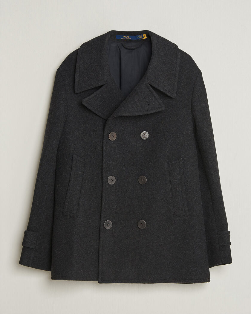 Polo Ralph Lauren Lightweight Melton Peacoat Charcoal – Grey