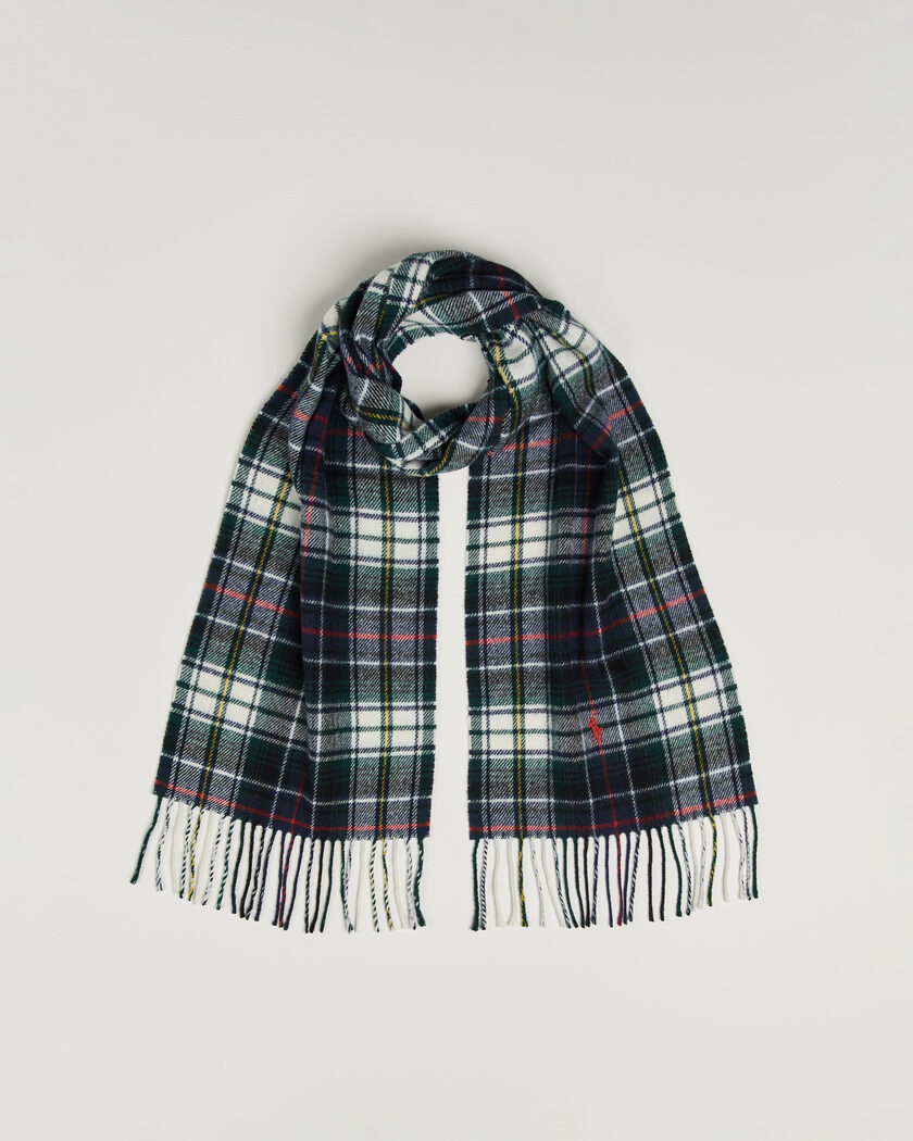 Polo Ralph Lauren Classic Wool Scarf Cream Multi – Multi-colour