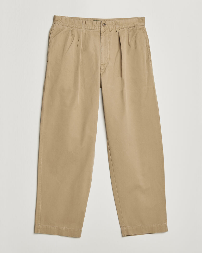 BEAMS PLUS MIL Herringbone Trousers Olive at CareOfCarl.com