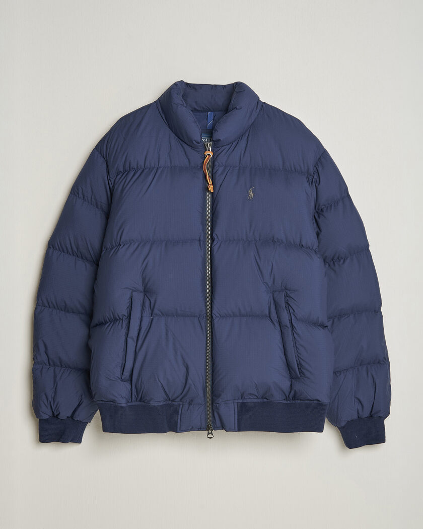Moncler Montgenevre Flannel Down Jacket Navy at CareOfCarl.com