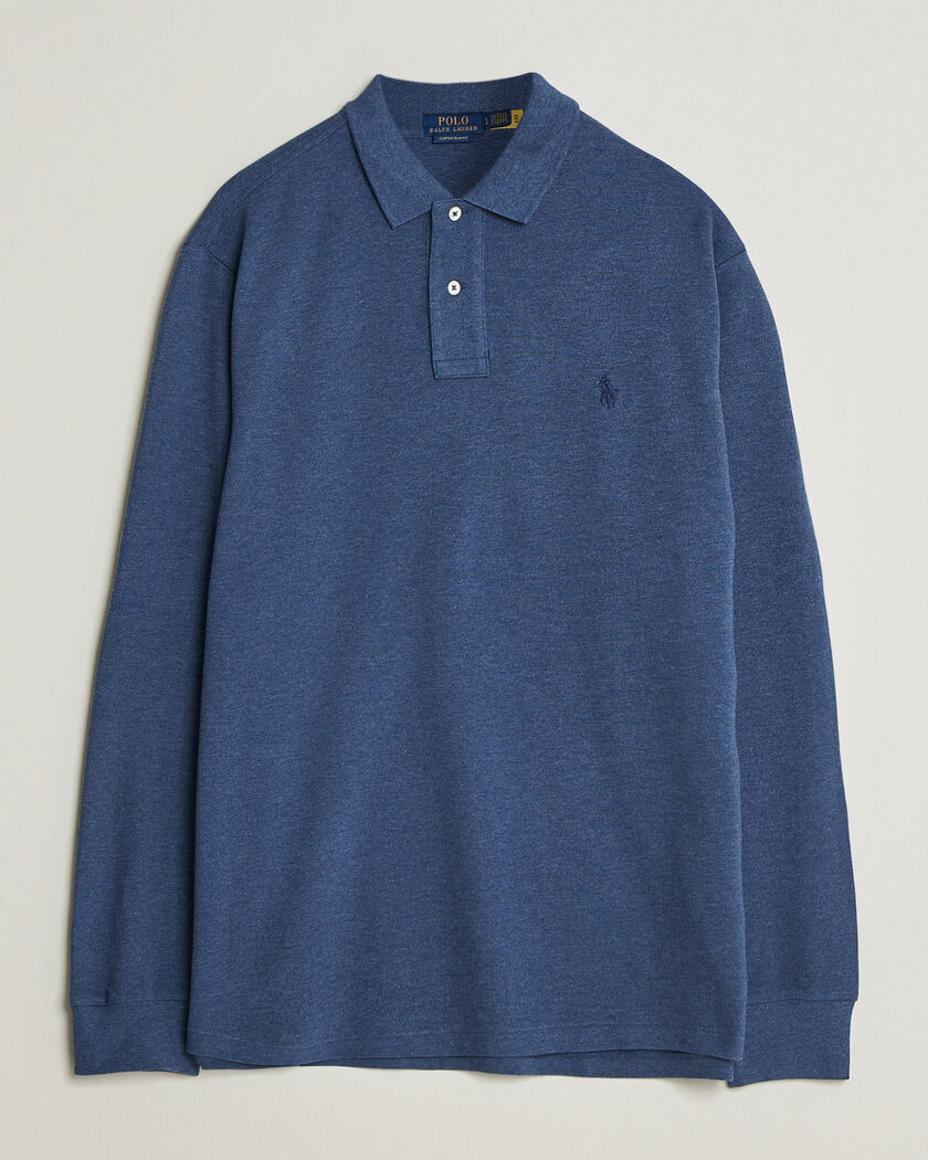 Ralph Lauren Purple Label Long Sleeve Polo Shirt Navy at