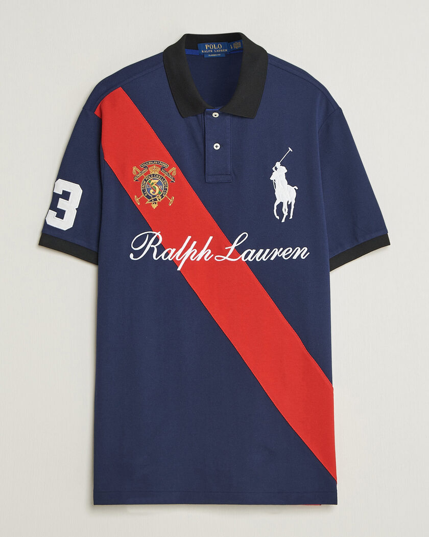 Polo Ralph Lauren Classic Fit Diagonal Stripe Polo Newport Navy – Blue
