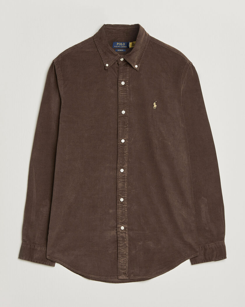Polo Ralph Lauren Custom Fit BD Corduroy Shirt Nutmeg Brown – Brown