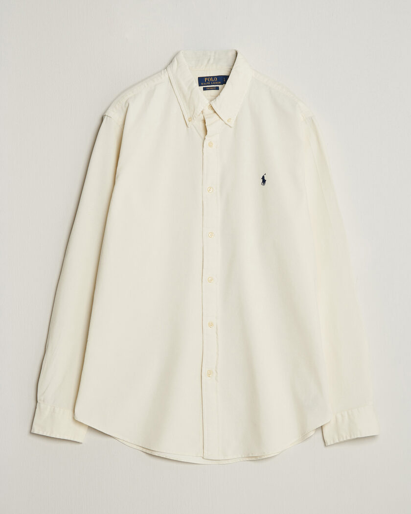 Polo Ralph Lauren Custom Fit BD Corduroy Shirt Clubhouse Cream – White
