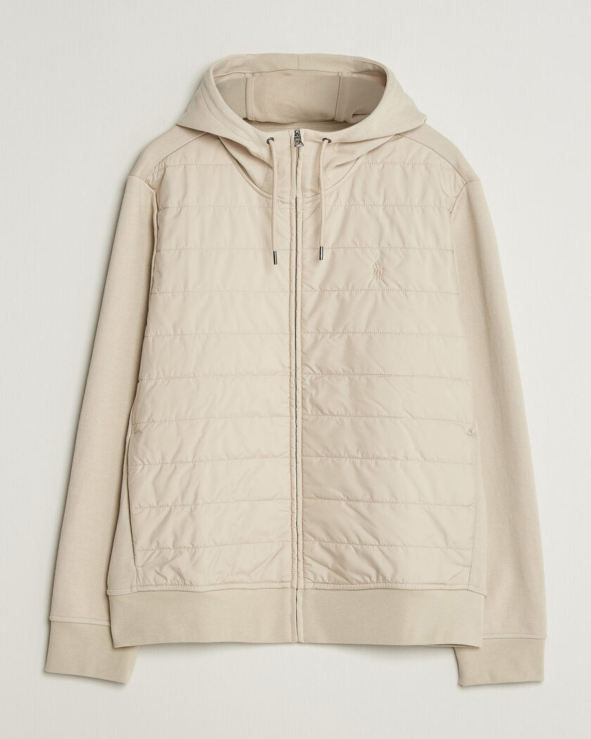 Polo Ralph Lauren Double Knitted Jaquard Full Zip Hoodie Stoneware Grey – Grey