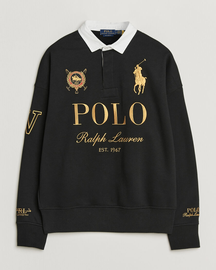 Polo Ralph Lauren Magic Fleece Printed Sweatshirt Polo Black – Black