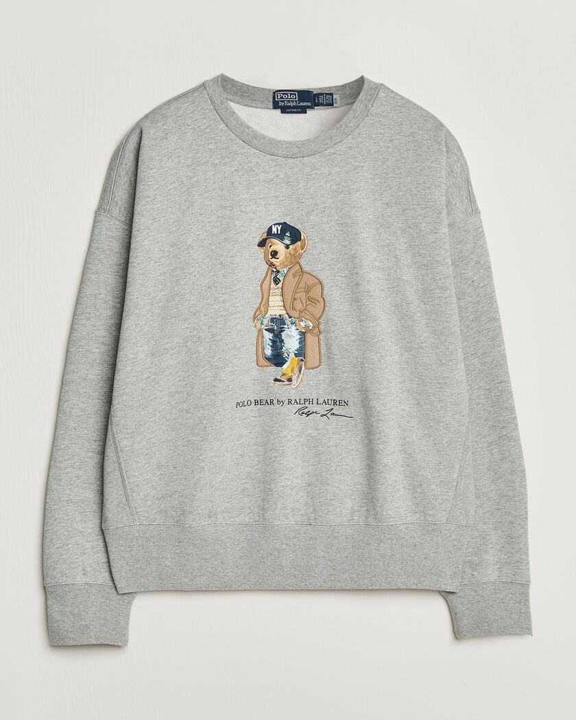 Polo Ralph Lauren Athletic Fleece Bear Sweatshirt Andover Heather – Grey