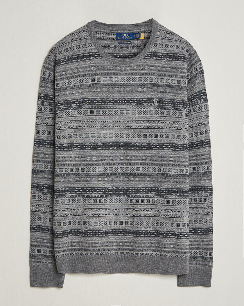 Polo Ralph Lauren Fair Isle Merino Sweater Grey Combo – Grey