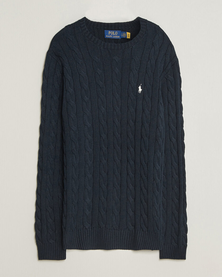 Polo Ralph Lauren Cotton Cable Pullover  Hunter Navy – Blue
