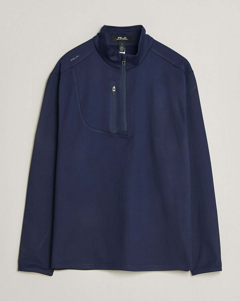 Polo Ralph Lauren Luxury Jersey Half Zip Refined Navy – Blue