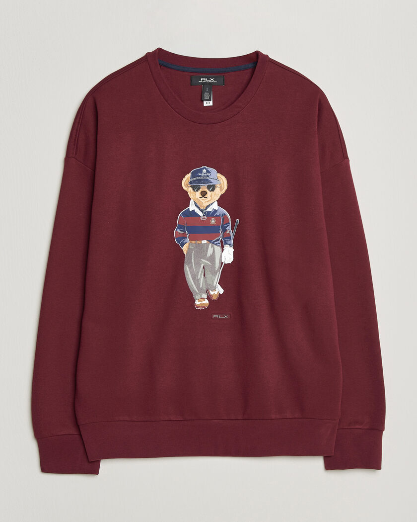 RLX Ralph Lauren Polo Ralph Lauren Magic Fleece Bear Sweatshirt Classic Wine – Red