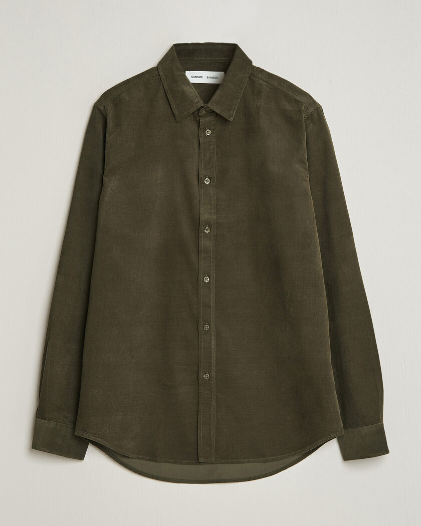 Samsøe Samsøe Liam Baby Cord Shirt Forest Night – Green