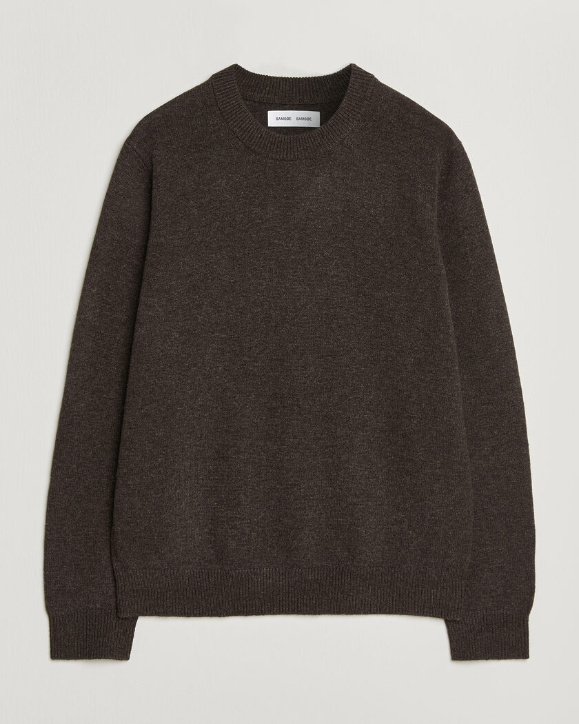 Samsøe Samsøe Isak Knitted Crew Neck Delicioso – Brown